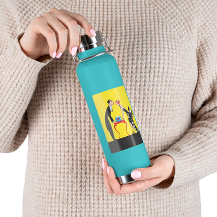 A Moment of Elegance: A Passionate Embrace Amidst Golden Splendor Copper Vacuum Insulated Bottle, 22oz