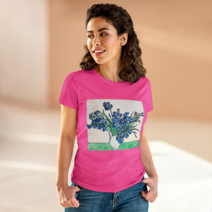 Irises by Van Gogh Women's Midweight Cotton Tee