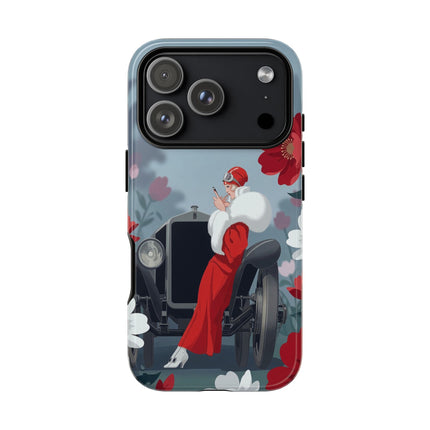🚗🌺 The Lady Of The Grand Touring Car Phone Case – Art Deco Motoring Elegance