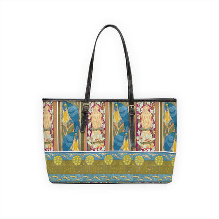 Eagle and Oak, Macaws and Corn by Maurice Pillard Verneuil PU Leather Shoulder Bag