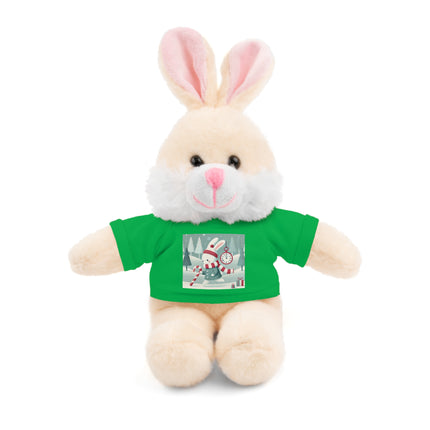 Candy Cane Timekeeper Bunny Stuffed Animals with Tee