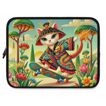 Dragon Dance on Wheels Laptop Sleeve – Bold Adventure & Dynamic Grace