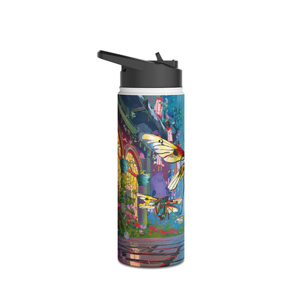 Neon Swarm Stainless Steel Water Bottle