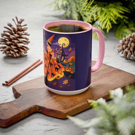 🐈‍⬛🎃 The Black Cat Witch Of Pumpkin Manor Colorful Mug – Whimsical Halloween Charm