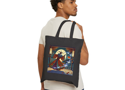Court Magician with Ghost Butterflies Cotton Canvas Tote Bag