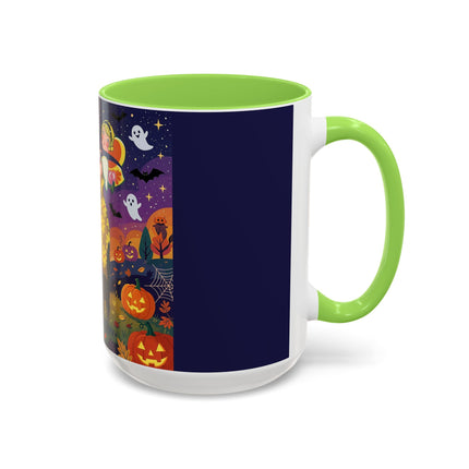 🎃🐈‍⬛ The Pumpkin Moon Embrace Colorful Mug – Whimsical Halloween Charm