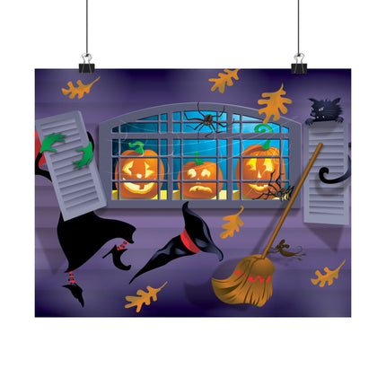 Whimsical Halloween Mischief Matte Horizontal Posters
