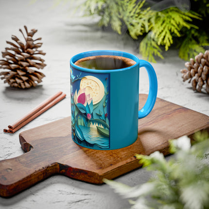 Ethereal Moonlit Lake Colorful Mugs (11oz, 15oz)