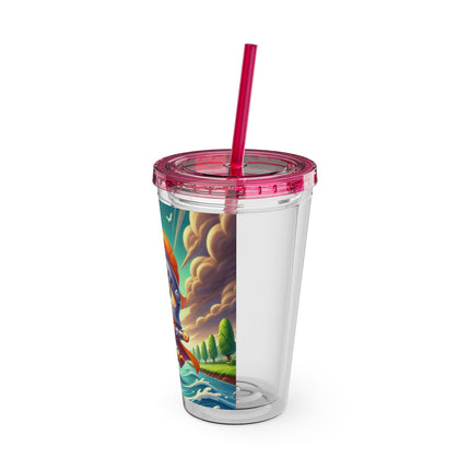 Valiant Duck Sunsplash Tumbler with Straw, 16oz