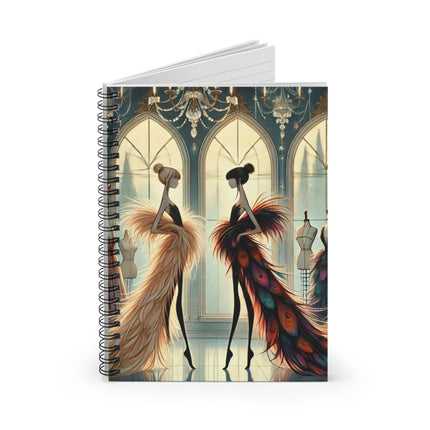 Couture & Wings Spiral Notebook - Ruled Line