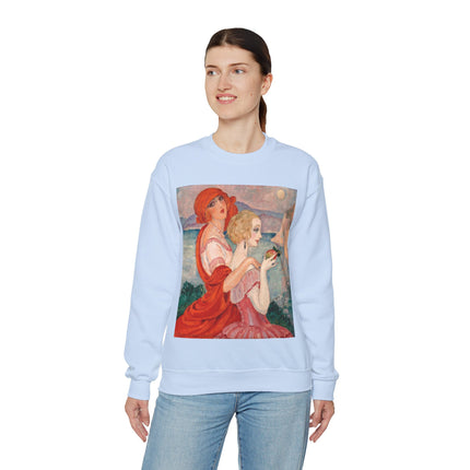Sur la Route d'Anacapri by Gerda Wegener Heavy Blend™ Crewneck Sweatshirt