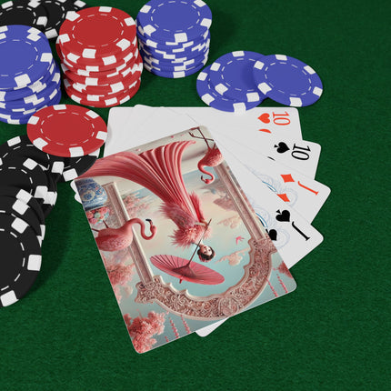 Petals, Porcelain, and Flamingos Playing Cards