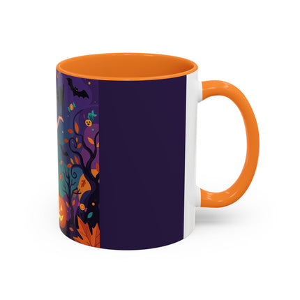 🐈‍⬛🎃 The Midnight Black Cat Masquerade Colorful Mug – Whimsical Halloween Elegance