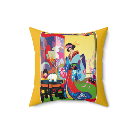 A Timeless Journey by Umberto Brunelleschi Spun Polyester Square Pillow