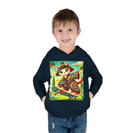 Dragon Dance on Wheels Toddler Pullover Fleece Hoodie
