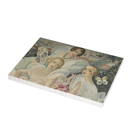 Les Femmes Fatales by Gerda Wegener Greeting Cards (1, 10, 30, and 50pcs)