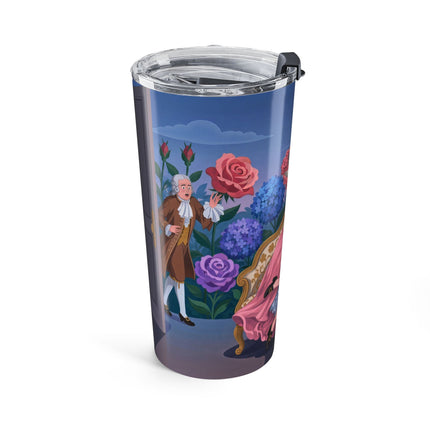 🌹💜 The Secret Embrace Tumbler, 20oz – Art Deco Floral Romance