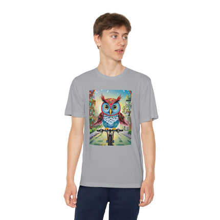 Cycling Owl Youth Competitor Tee – Urban Adventure & Playful Energy