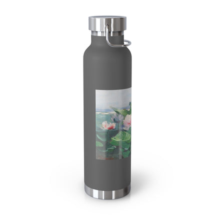 Water Lilies by Karl Hagemeister Copper Vacuum Insulated Bottle, 22oz