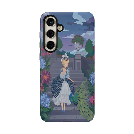🦚🌸 The Peacock Garden Terrace Phone Case – Art Deco Floral Elegance