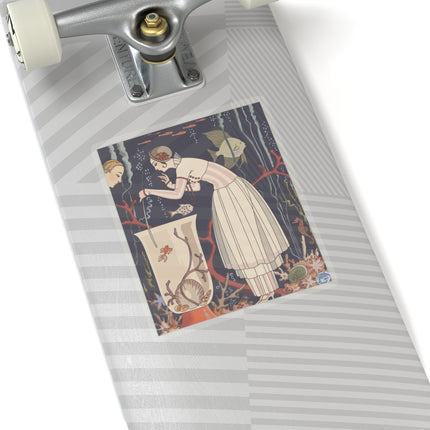 The Dazzling Little Fish by George Barbier Kiss-Cut Stickers