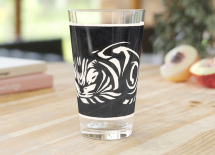 December (Cat Lying) by Anna Julia de Graag Glass, 16oz