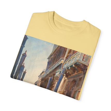Gondola Moorings on the Grand Canal by John Singer Sargent  Unisex Garment-Dyed T-shirt