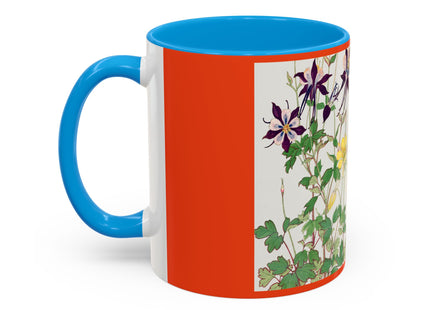 Aquilegia Flowers by Tanigami Kônan Colorful Mugs (11oz, 15oz)