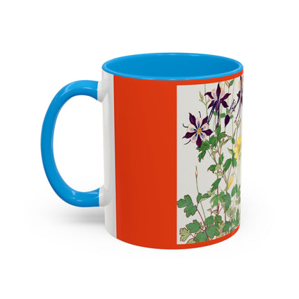 Aquilegia Flowers by Tanigami Kônan Colorful Mugs (11oz, 15oz)