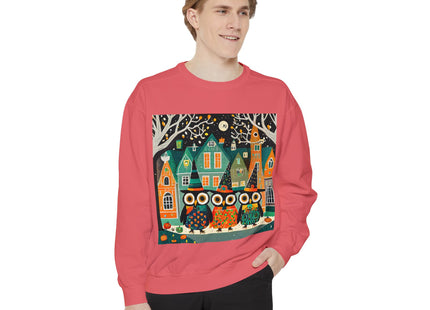 Night of the Trick-or-Treating Owlets Unisex Garment-Dyed Sweatshirt