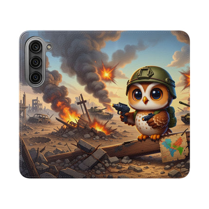 🦉🌟 The Owl on the Front Lines Flip Case – Courage & Quiet Strength