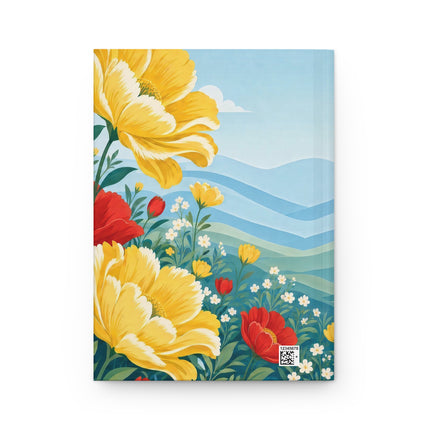 🌼💛 The Golden Garden Promenade Hardcover Journal – Art Deco Floral Elegance