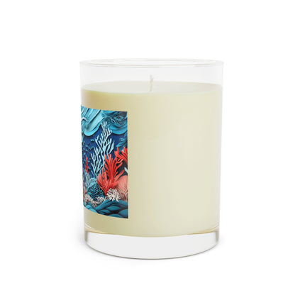 Enchanting Underwater Scene Scented Candle - Full Glass, 11oz - The White Tea & Fig, The Lavender & Sage, and The Ocean Mist & Moss