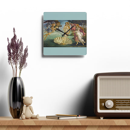 Birth of Venus by Sandro Botticelli Acrylic Wall Clock, Square