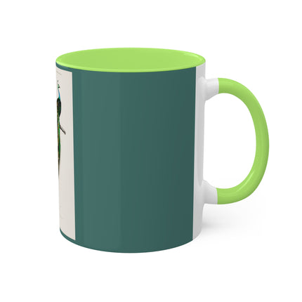 Indian Peafowl by Charles Dessalines D' Orbigny Colorful Mugs, 11oz