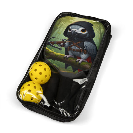The African Grey Sentinel Pickleball Kit – Stealthy Guardian & Jungle Mystery