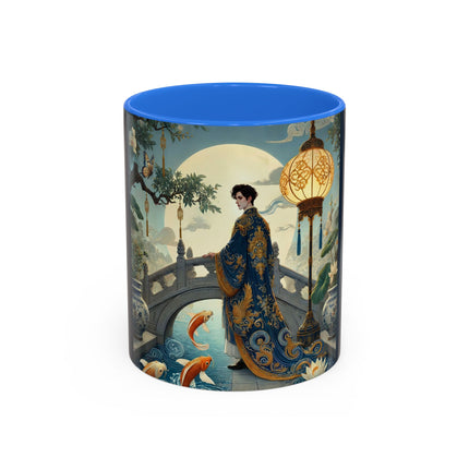 Moonlit Bridge Gentleman Colorful Mug – Imperial Serenity & Moonlit Harmony
