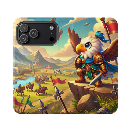 🦅⚔️ Watchful Guardian Flip Case – Courage, Leadership & Noble Adventure