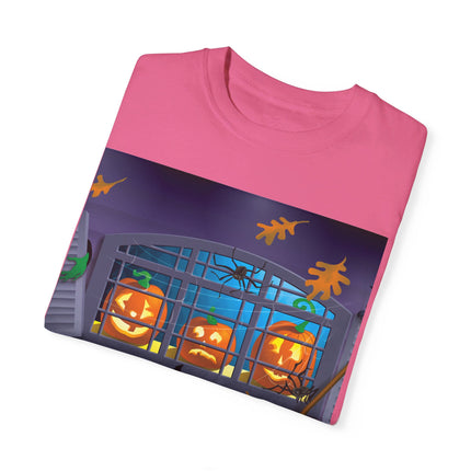 Whimsical Halloween Mischief Unisex Garment-Dyed T-shirt