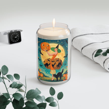 🦇🎃 The Witch Of Batwing Pumpkin Hollow Scented Soy Candle – Moonlit Halloween Charm