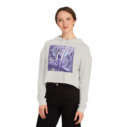 Lavender Fairy Women’s Cropped Hooded Sweatshirt