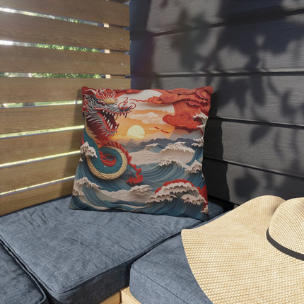 Emergence of the Dragon Outdoor Pillows