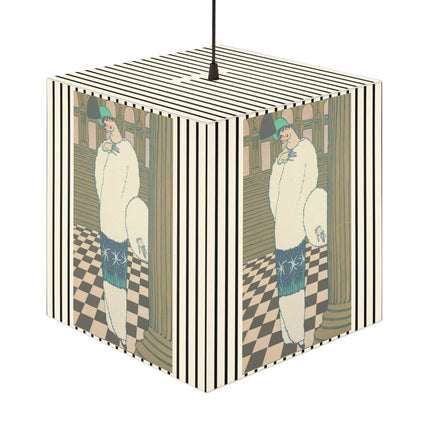 Les Hermines by Georges Lepape Light Cube Lamp