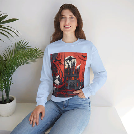 Halloween Night Scene Unisex Heavy Blend™ Crewneck Sweatshirt