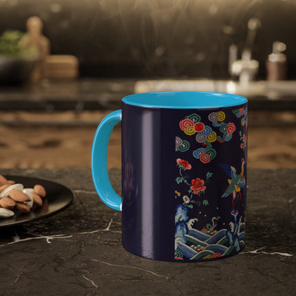 Rank Badge with Mandarin Duck Colorful Mugs, 11oz