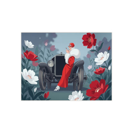 🌸🎀 The Grand Floral Promenade Ceramic Tile – Art Deco Fashion Fantasy