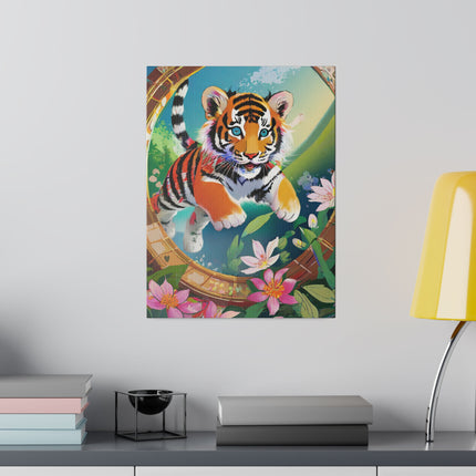 Majestic Tiger Cub Matte Canvas, Stretched, 0.75"