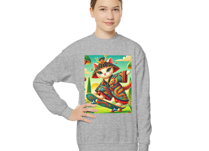 Dragon Dance on Wheels Youth Crewneck Sweatshirt