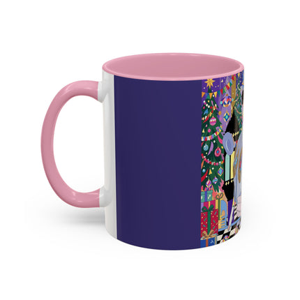 🎄✨ The Lady Of The Christmas Ornament Colorful Mug – Art Deco Holiday Fantasy