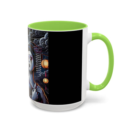 Geisha’s Black Ink Tears Colorful Mugs (11oz, 15oz)